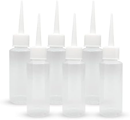 BlingKingdom 6 PCS 50 ml Squeeze Applicator Bottles for Paint, Soft PE