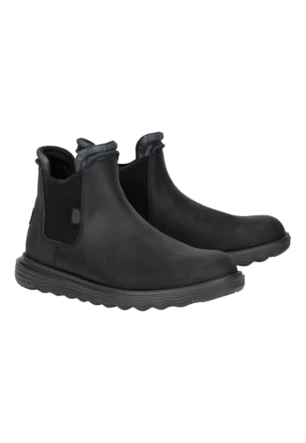 HEYDUDE Men's Branson Classic, Black, Size 9 | Men’s Pull-On Boots, Water-Repellent, Lightweight Casual Boots for All-Day Comfort - image 2