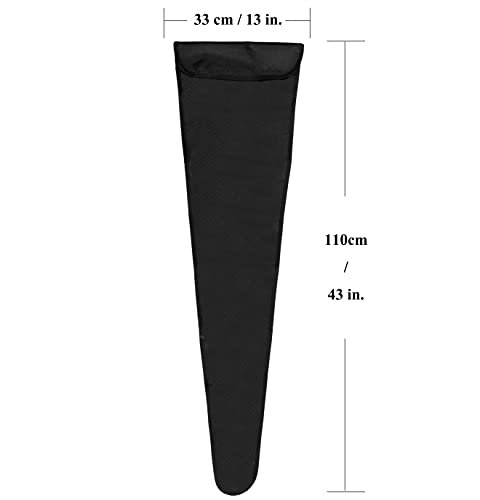 Leonark Fencing Sword Sling Shoulder Bag For Foil Epee And Saber - Sword Sleeve Cover Case Pipe Tube For Fencing Weapons Lame- Professional Fencing Accessories - 1 Pack (Dual Sword Bag-Black) #TOP1