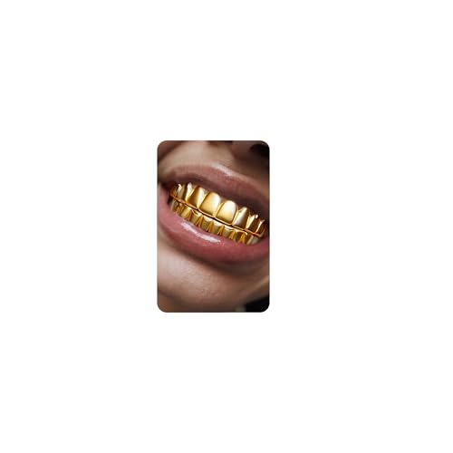 UBGICIG Grillz Grill Set, Dental Grills for Your Teeth Diamond, Grillz Teeth Men, Vampire Fake Halloween Teeth Caps Jewelry