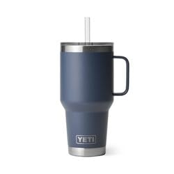 YETI Rambler Straw Mug, Stainless Steel Vacuum Insulated Mug with Stronghold Lid, Navy, 35 oz (1 l), 1000 ml - Image 3