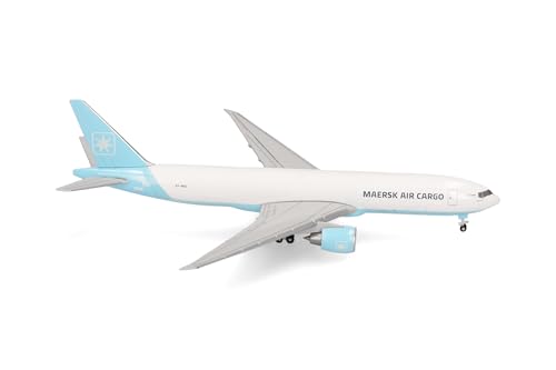 Avión Maersk Air Cargo Boeing 777F Herpa miniatura de metal para coleccionistas