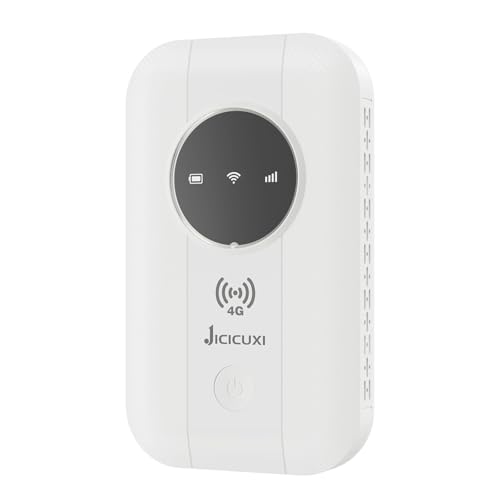 Mobiler WLAN Router, 4G LTE – Portable WLAN Hotspot für unterwegs, mobiler Router 2100mAh Akku...