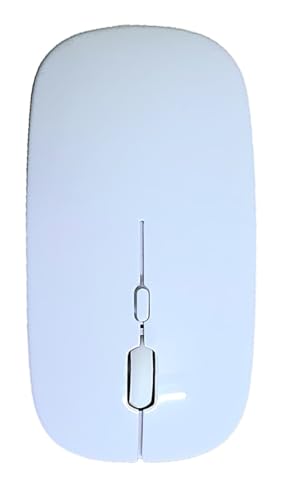 Image of Wireless Mouse, Bluetooth and 2.4G Dual Mode, Rechargeable (White)
