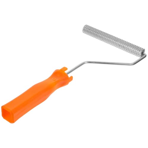 Angoily Rodillo con Púas de Aluminio para Suelos Autonivelantes Antiespumante para Eliminar Burbujas Mango Ergonómico Portátil Resistente y Fácil de Limpiar Color Color Aleatorio