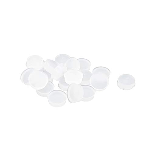 Geesatis 20 Pcs Silicone Flute Plug Set for Open Holes 0.28 x 0.1 inch, Clear Flute Plugs
