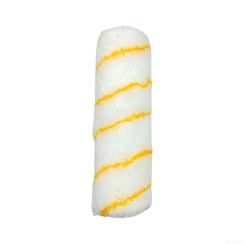 Housses de rouleau de peinture, 17,8 cm et 22,9 cm, têtes de brosse à rayures jaunes simples pour peinture murale et plafond (B) – vue 2