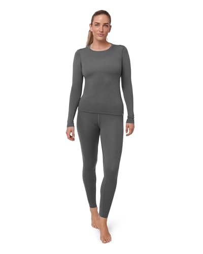 DANISH ENDURANCE Conjunto Térmico Lana Merino Mujer, Camiseta Térmica y Pantalón, Ropa Interior Lana Merino