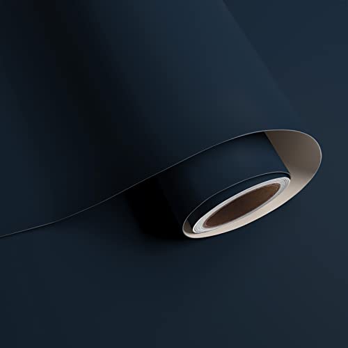 VaryPaper papier adhésif bleu marine - Peinture murale lavable - Vinyle cuisine - Adhésif pour meubles - Murale salle de bain salon