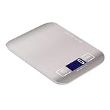 DTACBNEUZ Küchen- und Lebensmittelwaage Startseite Kleine elektronische Backwaage Küchenwaage Edelstahl-Lebensmittelwaage Backen-Lebensmittelwaage Waage Digitale Backwaage