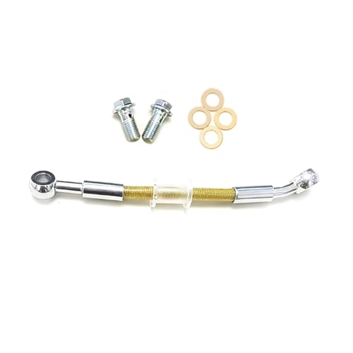 Flexible frein hydraulique tressé M8 0°-28° pour moto Kawasaki