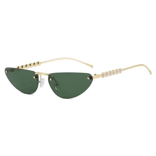 Lunettes de soleil œil de chat en métal nacré avec verres UV400