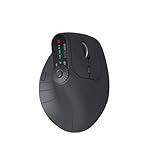 MKETech Electronics MKE01-604 Wireless Ergonomic Office Mouse with Task Window Switching and Horizontal Scrolling, Black