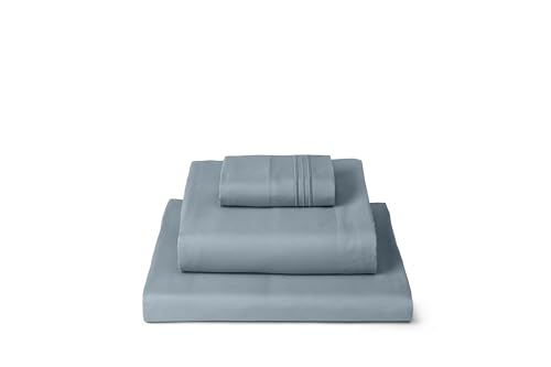 Image of Mellanni Twin XL Sheets Set - 3 PC Iconic Collection Bedding | Hotel Luxury, Extra Soft, Cooling Bed Sheets - Wrinkle, Fade, Stain Resistant (Twin Extra Long, Spa Blue)