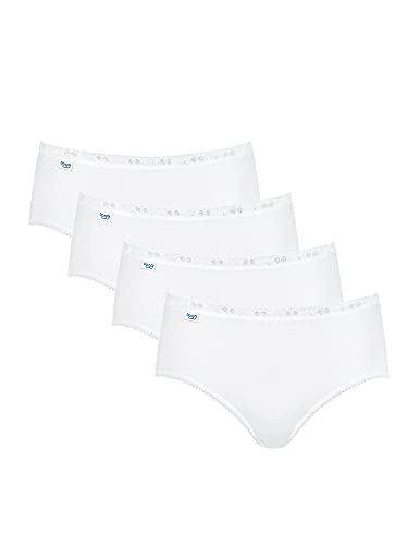 Sloggi Basic+ Midi 4p, Slip Mujer, Blanco (White), 44