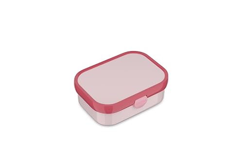 Mepal - Fiambrera Campus - Bento Box para Niños - Lonchera con Compartimento y Tenedor - Fiambrera con Cierre de Clip - Sin BPA y apta para Lavavajillas - 750 ml - Cool pink