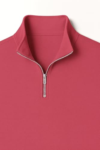 Image of Mack Jonney Women's Fleece Half-Zip High Neck Sweatshirt | Warm & Stylish Winter Wear -M4746