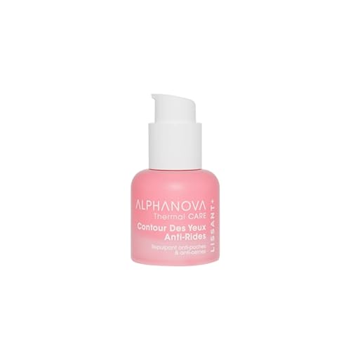 ALPHANOVA THERMAL CARE – Contorno de ojos suavizado contra la hinchazón, antiojeras, alisador, ácido hialurónico, natural, certificado orgánico, 15 ml