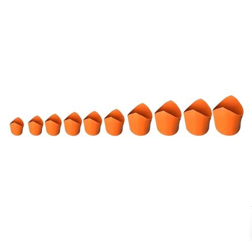 MORDUEDDE 10 Pcs Leather Pipe Cutting Guides Set - Orange, Precision Saddle & Insulation Cutting Tool (¾