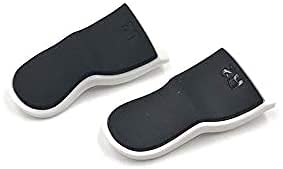 1 Pairs L2 R2 Trigger Extenders Buttons Touch Grip Extender for PS4 Controller (Black White)