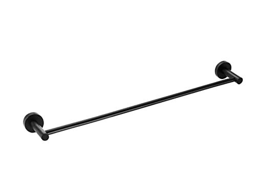 SANTORI Towel Bar 23.6 Inch SUS304 Stainless Steel Single Towel RackÂ for Bathroom Towel Holder Wall Mounted Polished Silver Chrome Finish Towel HolderÂ Kitchen Dish Cloth Hanger (MatteÂ Black)