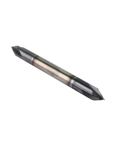Image of 1 /4 inch Solid Carbide Chamfer Mill, AlTiN Coating, 4 Flute, Chamfer End Mill for Medium Hardness Materials, Double End End Mill Bits, 60 Chamfer Angle, 1 /4 inch Shank Diameter