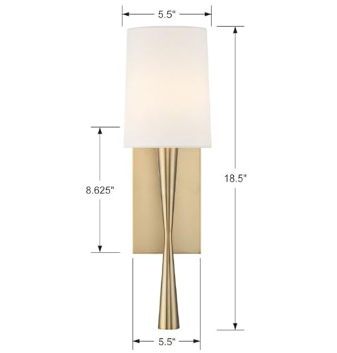 Image of Crystorama Trenton 5.5'' Aged Brass Sconce