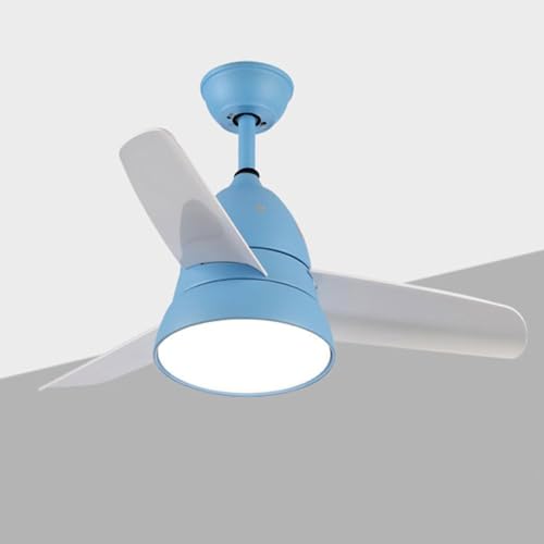 Ventilador de Techo con luz para habitación pequeña, Cocina, Color Negro, Montaje Empotrado, para Dormitorio, guardería, Comedor, Rosa, Azul, Amarillo, Verde y Blanco.