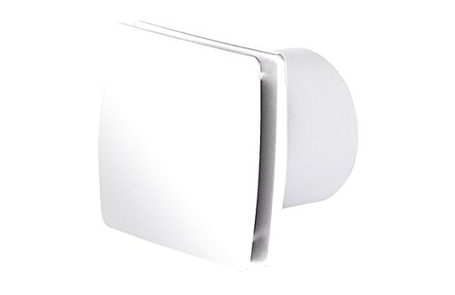99605 Extractor decorativo plano cuadrado para diametro 100, 145x145 mm, Blanco