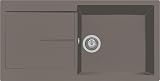 Plados NF9910 - Lavello cucina rettangolare, 1 vasca, 900x500 mm, colore Argan