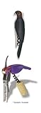Sacacorchos Pajaro Negro Cocina Profesional Chef Profesional Acero al Carbono Inoxidable alemán Resistente a Las Manchas Albainox 21146-NE + Portabotellas de regalo