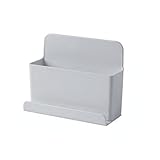 Número de rejillas: 1 Caja de almacenamiento con mando a distancia para montaje en pared, soporte para teléfono móvil, soporte para aire acondicionado, organizador de oficina, práctico diseño y duradero