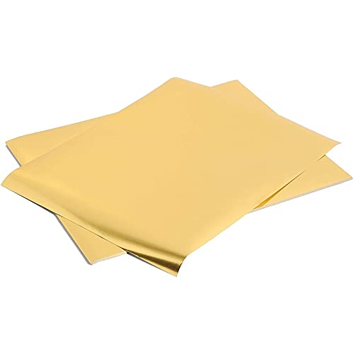 Gold Metallic Foil Sheets For Crafts (11 X 8.5 In, 50 Pack) #TOP2