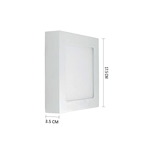 Image of Jaquar Lighting 12-Watt LED Nero Surface Mounted Square Panel Light (900 Lumen, Cool White)