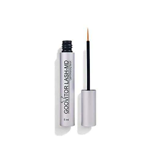 Nourishlash Eyelash Growth Serum and Eyebrow Enhancer by GOOVITOR Organic Lash boost Serum for Eyelash growth Longer Fuller Thicker Lashes & Brows (5ML)