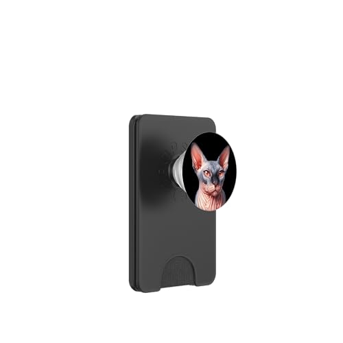 Ritratto di gatto Sphynx PopSockets PopWallet per MagSafe