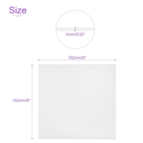 Image of DMiotech 2 Pack 6 x 6 x 0.15 Inch Plastic UHMW Sheets, Ultra High Molecular Weight Polyethylene, Opaque White Polyethylene Board for Automotive, Chemical, Manufacturing, DIY Home Kitchen