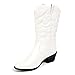 Charles Albert Women's Embroidered Modern Western Cowboy Boot in White Size: 8