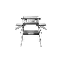 WMF Lono Grill Standfuß, 92,7 x 75,0 x 43,8 cm, stabil und sicher, klappbare Seitenablagen, kompatibel mit dem Lono Master Grill und dem Lono Tischgrill flach und gerippt, Cromargan, schwarz/silber – Ansicht 6