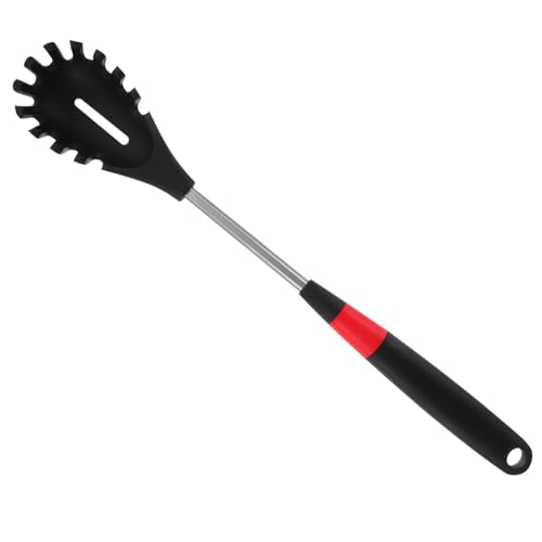 SOLUSTRE Colino per Noodles in Silicone e Acciaio Inossidabile Resistente al Calore e Anti- Utensile da Cucina Leggero e Flessibile per Appendere per Pasta e Spaghetti