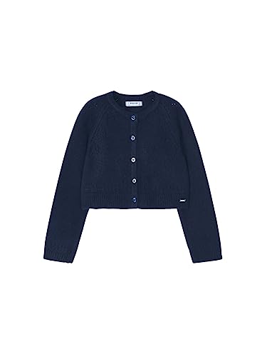 Mayoral Openwork Knit Cardigan for Girls Navy