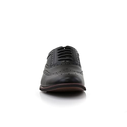 Image of Ferro Aldo Men's Wingtip Oxford Dress Shoes | Classic Brogue & Two-Tone Spectator Styles | Formal Wedding Business Party Shoe