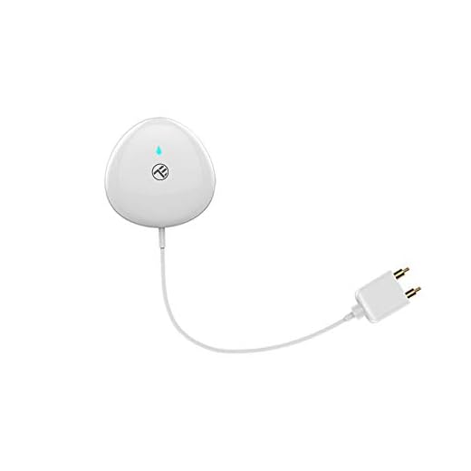 TELLUR SMART Wassermelder WLAN, Wassersensor WiFi, Telefon-App, Akustischer Alarm, Funktioniert mit Typischen LR03(AAA) Batterien und Hält bis zu 6 Monate, 1 m Kabel, Kein HUB Erforderlich