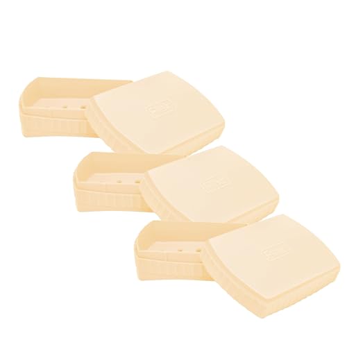 Image of FLAIR Estella Soap Case with Drainage | Reusable & Durable Soap Box | Modern Bathroom Soap Holder (3, Beige)