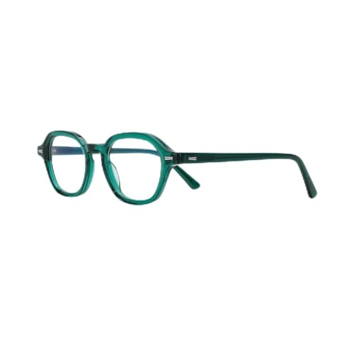 Lunettes rondes en acétate haut de gamme avec rivets rétro élégants pour homme et femme