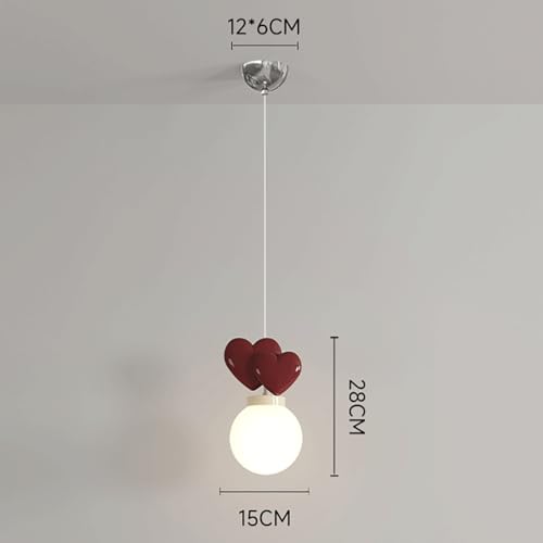 Suspension de chevet en forme d'amour rouge pour illuminer une chambre chaleureuse