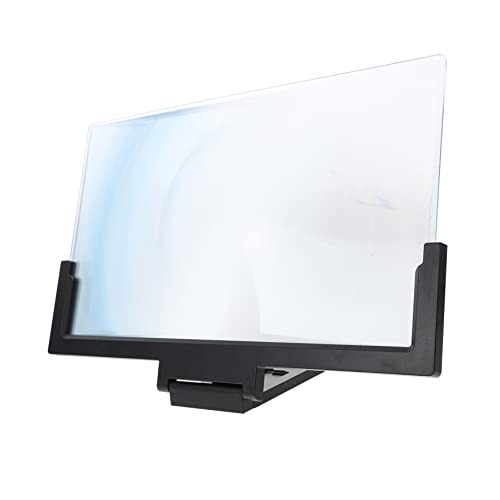 Amplificador de pantalla móvil plegable negro con soporte para smartphone en casa