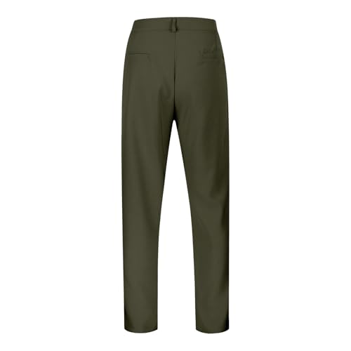 Mens Pleated Front Casual Work Pants Wrinkle-Free Regular Fit Work Dress Pants Big and Tall Stretch Chinos Trousers3