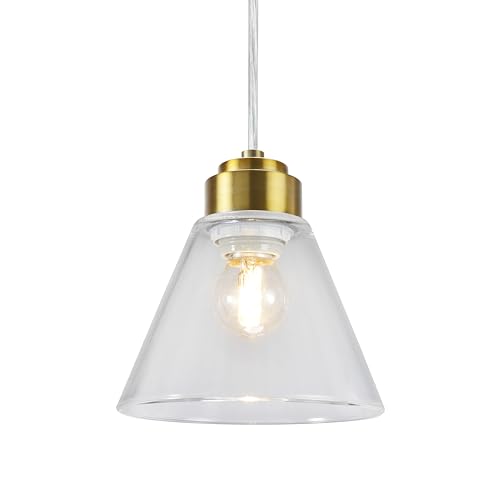 Image of Aspen Creative 23622-60-3, Clear Glass Shade for Lighting Fixture /Vanity Light /Wall Light, Size: 6-1 /8 inch D. x 4-1 /2 inch H., 3Pcs /Pack