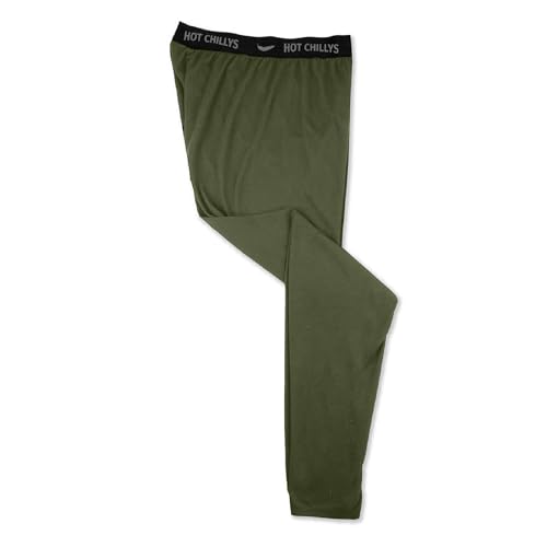 Hot Chillys Men's Bi-Ply Bottom Midweight Relaxed Fit Base Layer -Versatile UPF 30 Cold Weather Warm Thermal Base Layer Pants